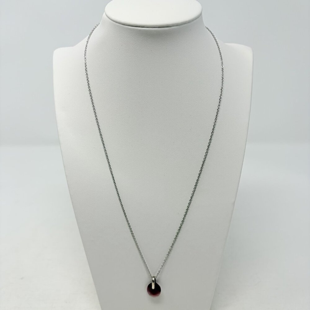 Shop LC Swarovski Purple Crystal Pendant with Stainless Steel Chain 20in 5305